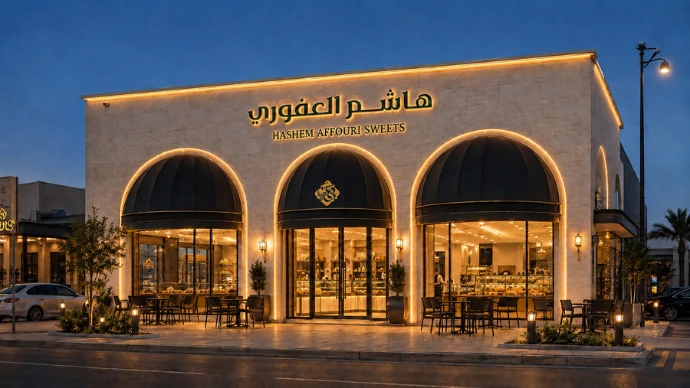 فرع متخيل لحلويات هاشم العفوري