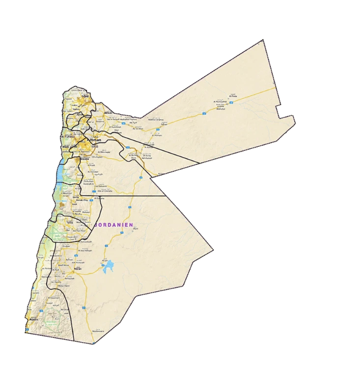 خارطة الاردن