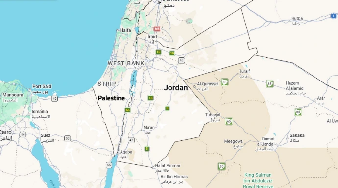 Authorized points of sale map in Jordan