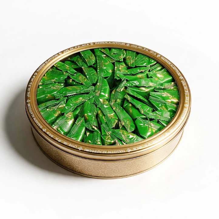 [SAL-077-1] Pistachio Maamoul - Semolina Dough (Metal Box - 1 kg)